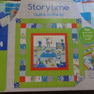 Storytime Quilt & Stuffie Kit "DOGS READING" NEW